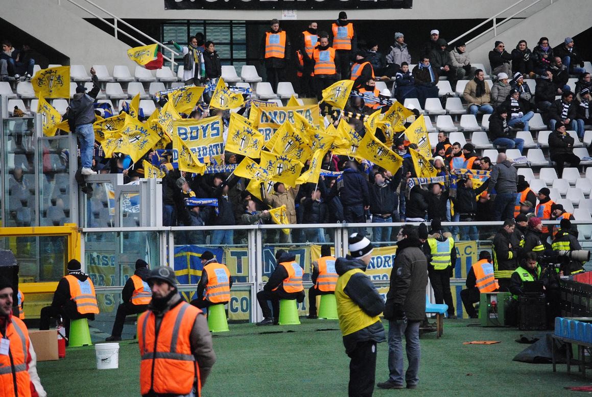 Juventus-Parma: il nostro tifo nel settore NON tesserati.